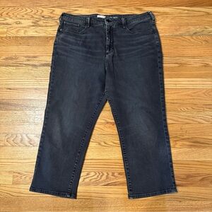 Pilcro Anthropologie Jeans Womens 34 Black The Skipper Wide Leg Crop Denim